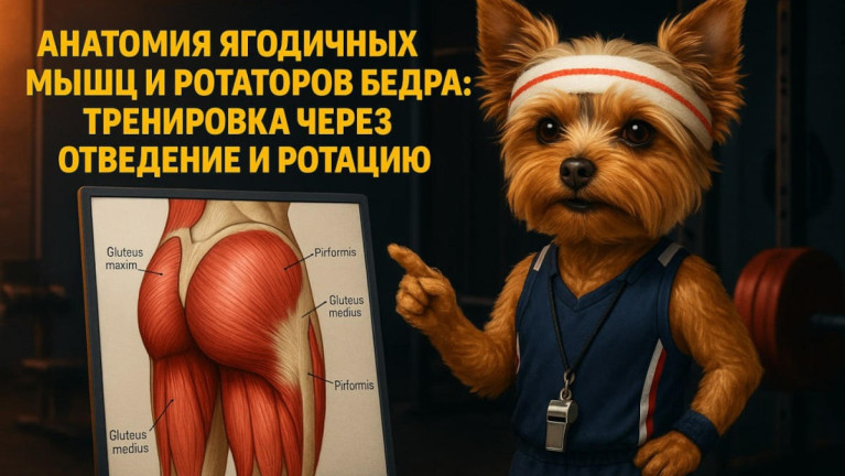 Курс "Функциональная анатомия". Часть 6. Анатомия ягодичных мышц и ротаторов бедра: тренировка через отведение и ротацию I
