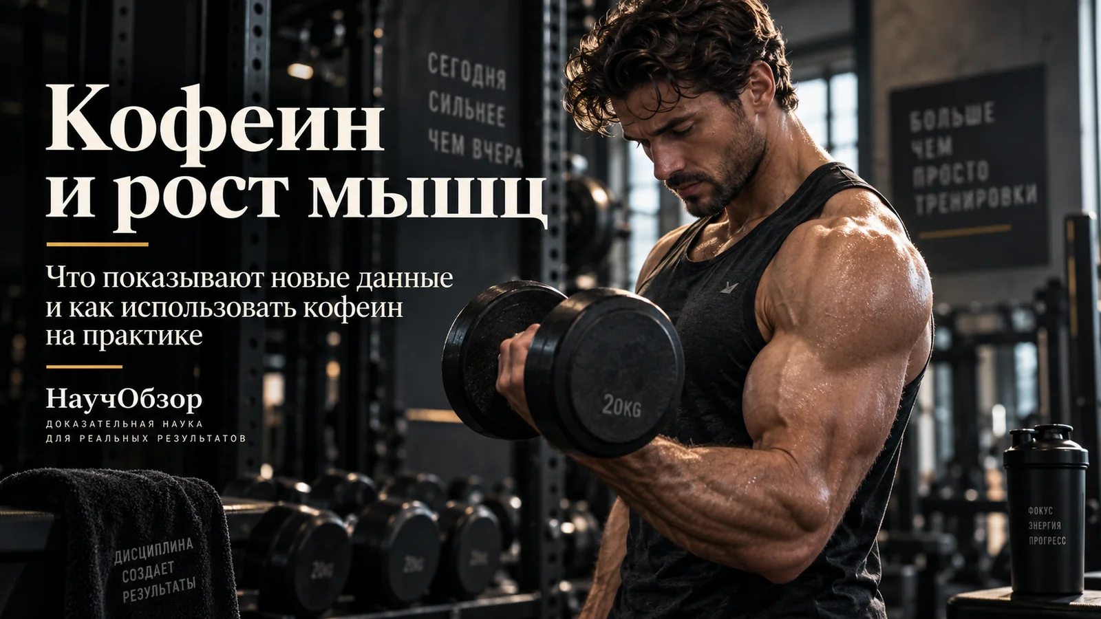 Кофеин перед тренировкой помогает растить мышцы?